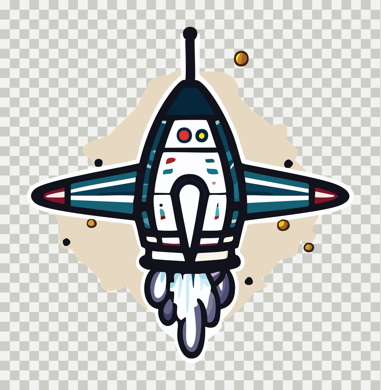 Black Silhouette Of A Cross Star spikes center shape symbol transparency and detail preview thumbnail