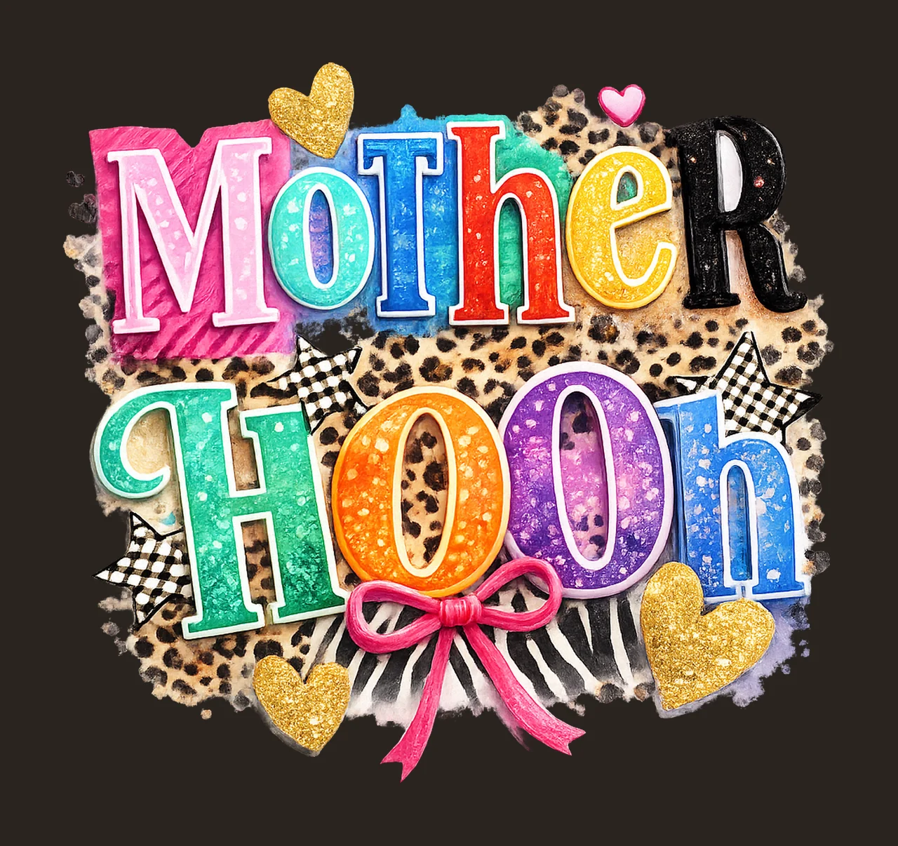 Motherhood Mama Trendy Mom Design Cool Mother Preppy Cheetah contrast preview thumbnail