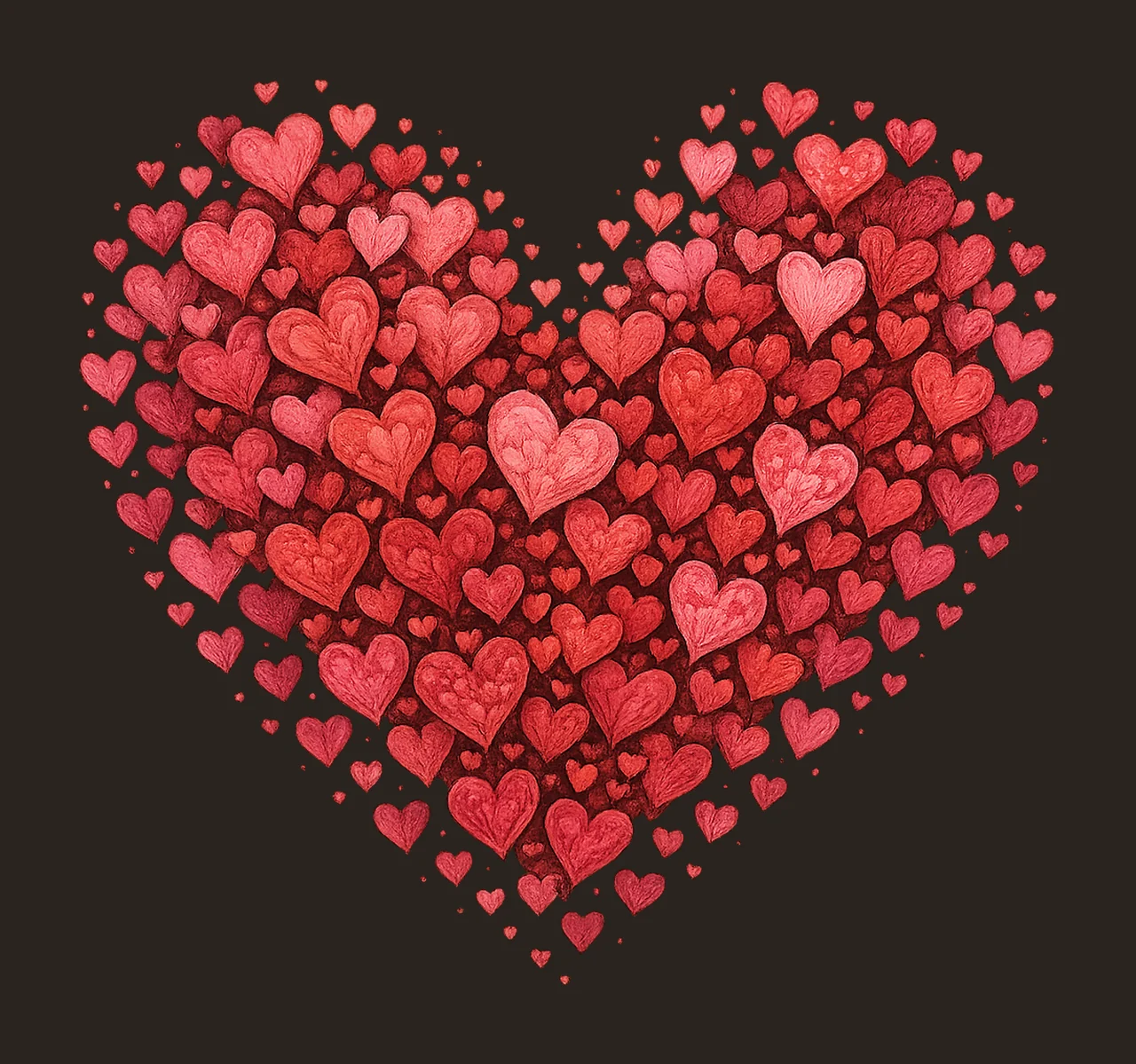 Valentines Day Heart Brushstroke Valentine Sublimation contrast preview thumbnail