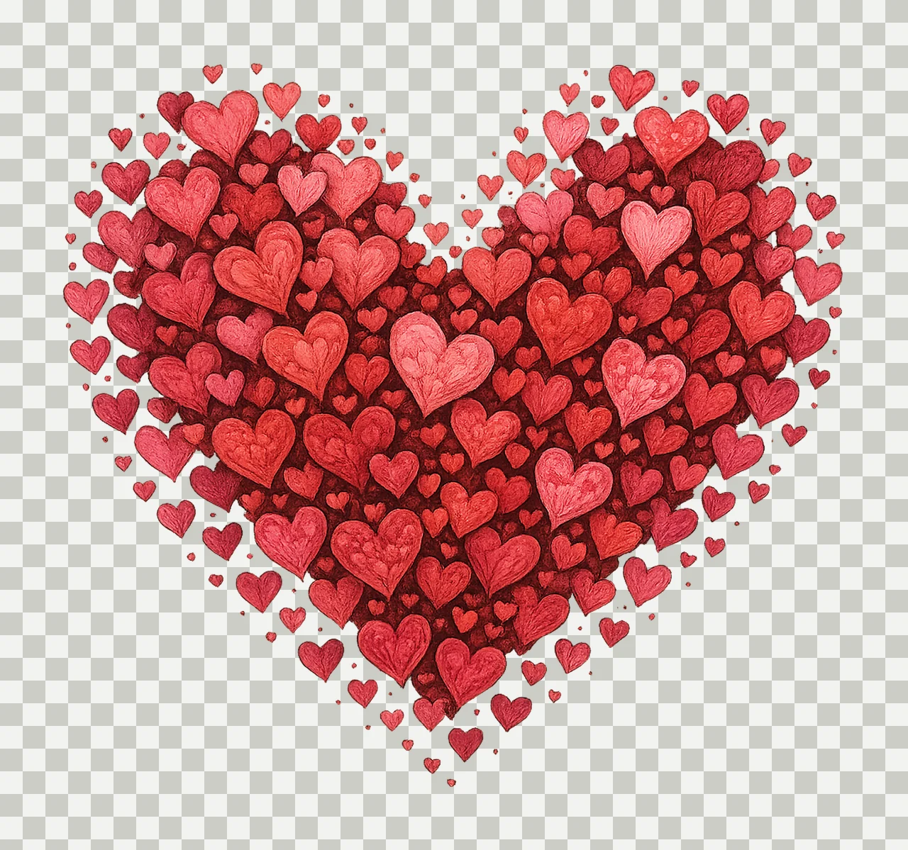 Valentines Day Heart Brushstroke Valentine Sublimation transparency and detail preview thumbnail