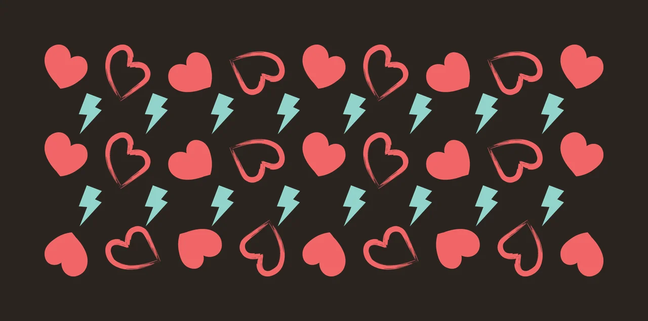 Can Glass Wrap Heart And Lightning Bolt Pattern arranged minimalist contrast preview thumbnail