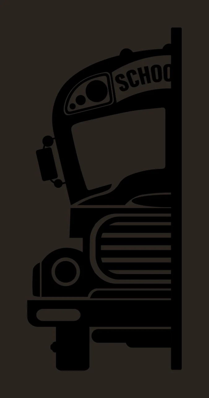 Bus With Grill And Headlight In Black contrast preview thumbnail