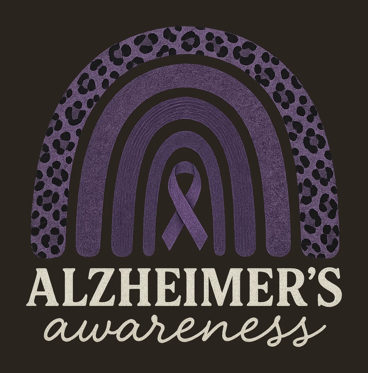 Alzheimers awareness rainbow Sublimation Design Awareness contrast preview thumbnail