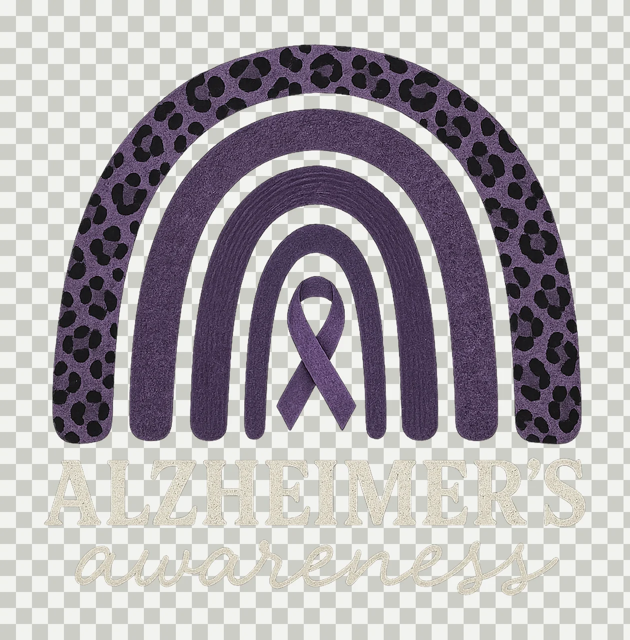 Alzheimers awareness rainbow Sublimation Design Awareness transparency and detail preview thumbnail