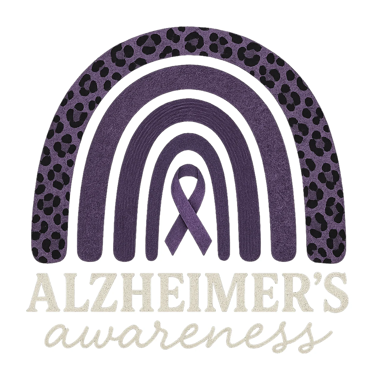 Alzheimers awareness rainbow Sublimation Design Awareness