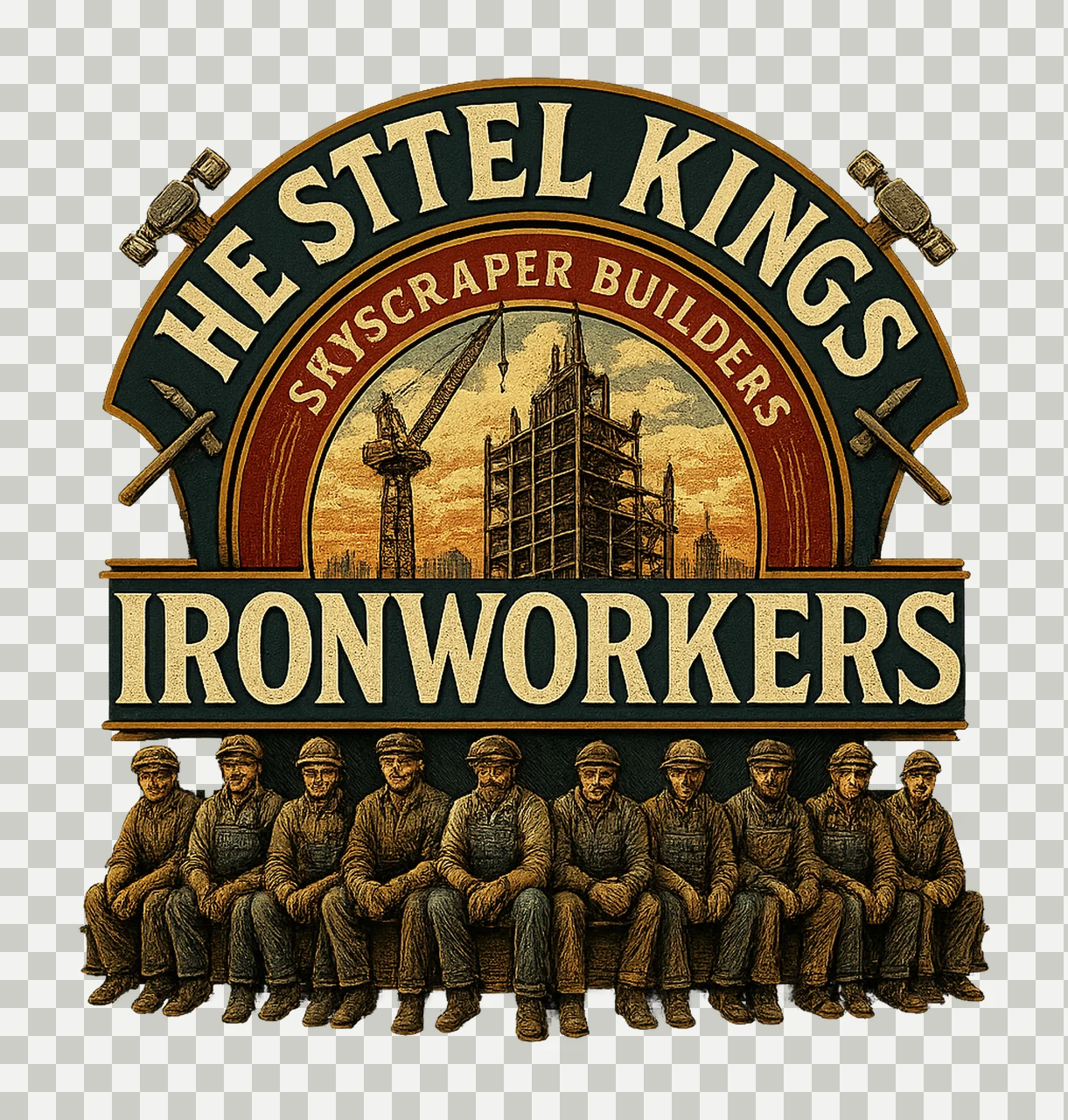 Ironworker shirt Union Welding Design Proud Ironworker Art transparency and detail preview thumbnail