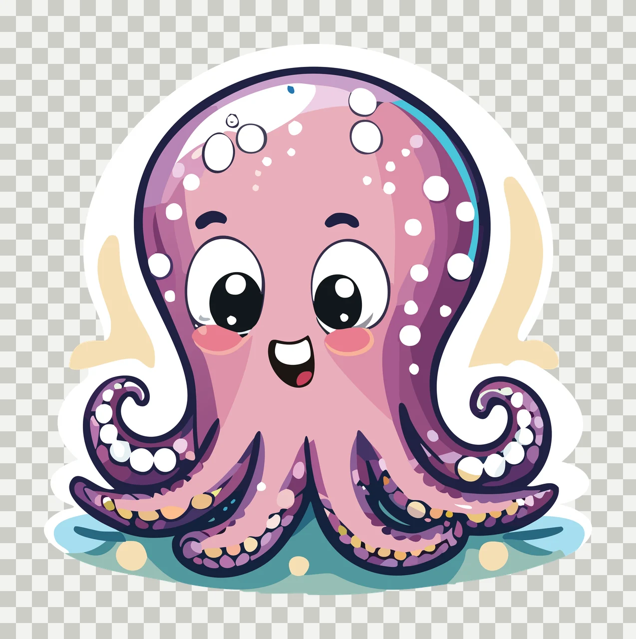 Intricate Black Silhouette Of An Octopus tentacles circles transparency and detail preview thumbnail