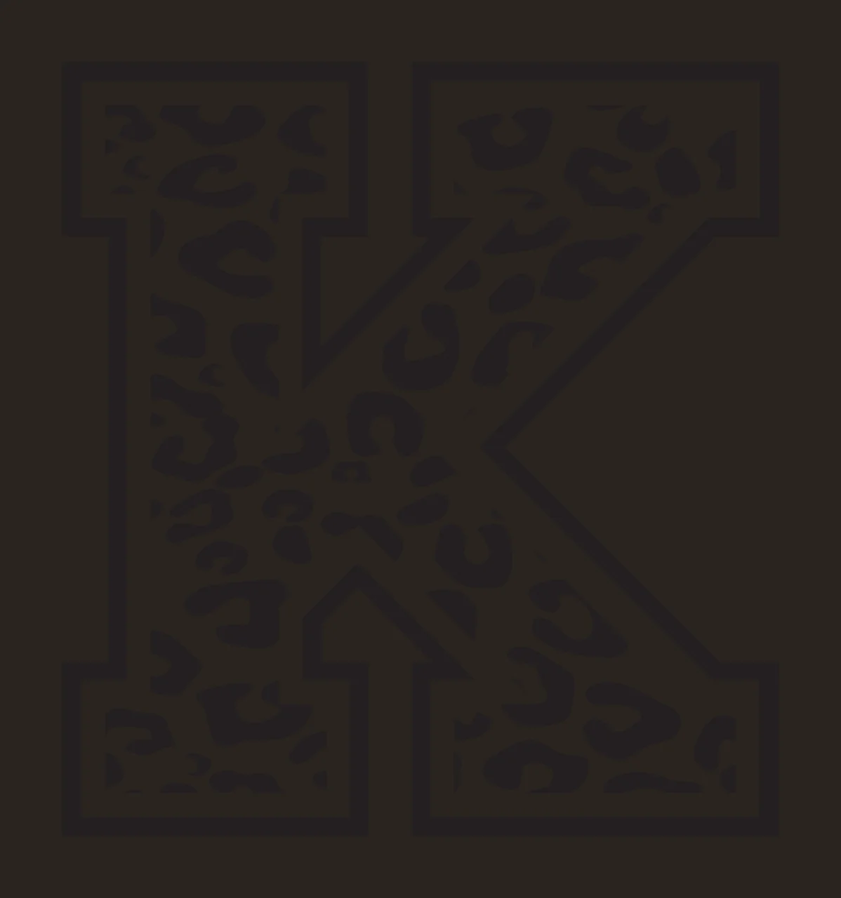 Black Varsity Half Font Leopard Character 01 print animal cheetah contrast preview thumbnail