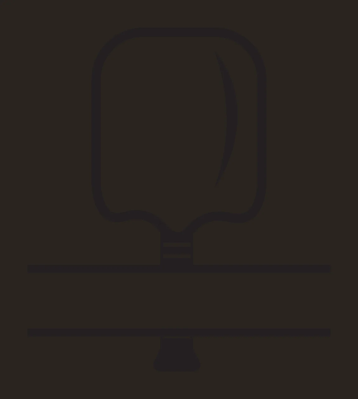 Black Paddle Icon With Split Horizontal Lines sports geometric contrast preview thumbnail