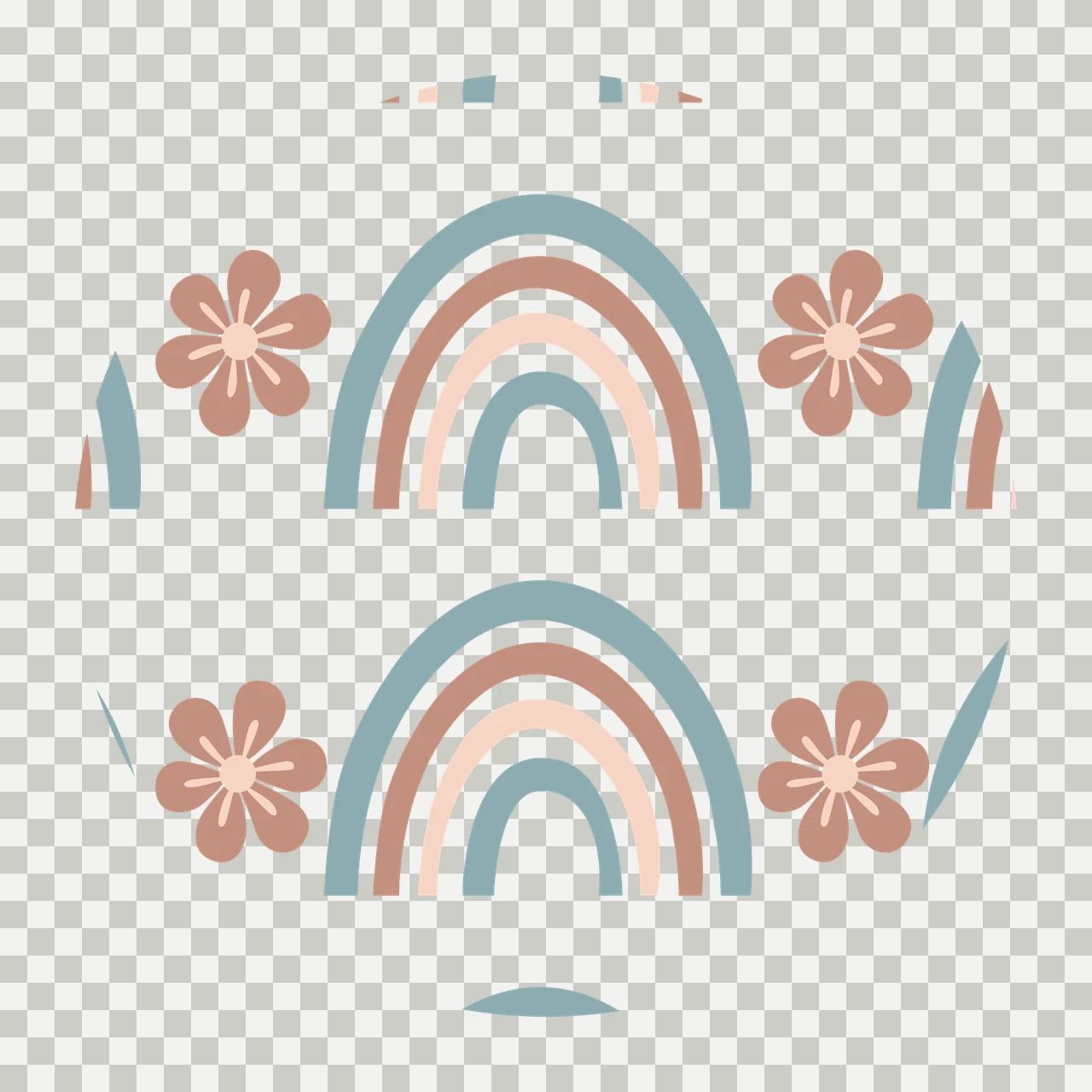 Keychain Black Circle With Rainbow And Flower pattern rainbows transparency and detail preview thumbnail