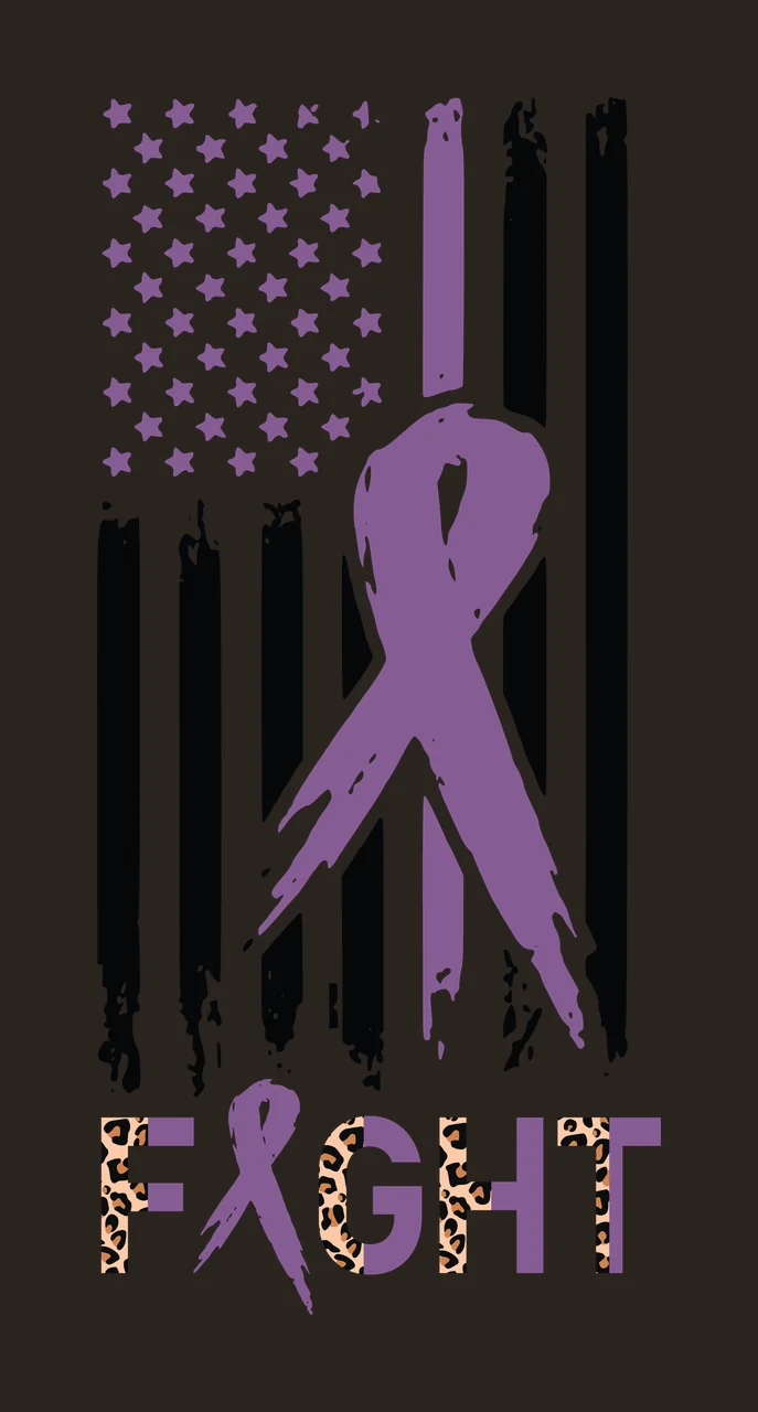 Awareness Fight Ribbon Flag Graphic stripes stars black typography contrast preview thumbnail