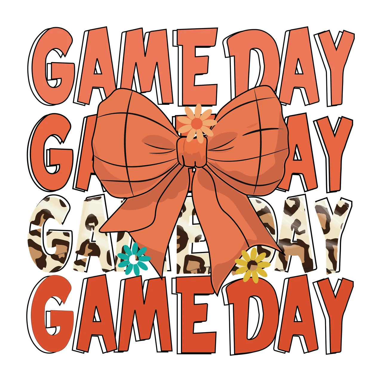 Game Day Typography Silhouette Pattern butterfly black repetition