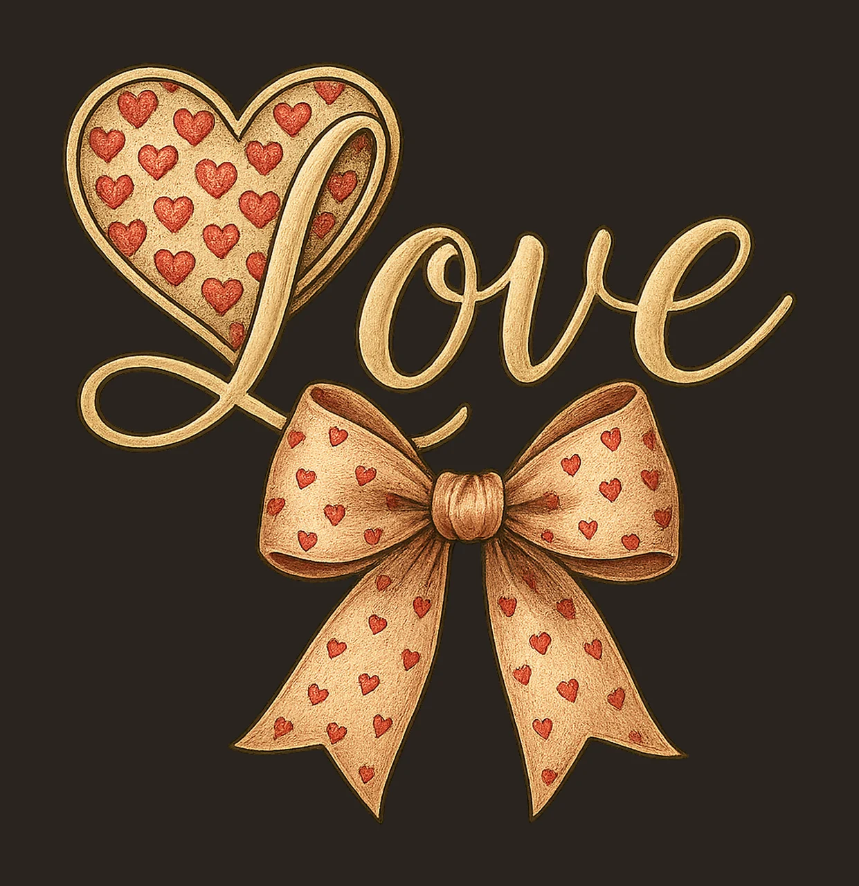 Love Coquette Valentines Day Sublimation Design Aesthetic contrast preview thumbnail