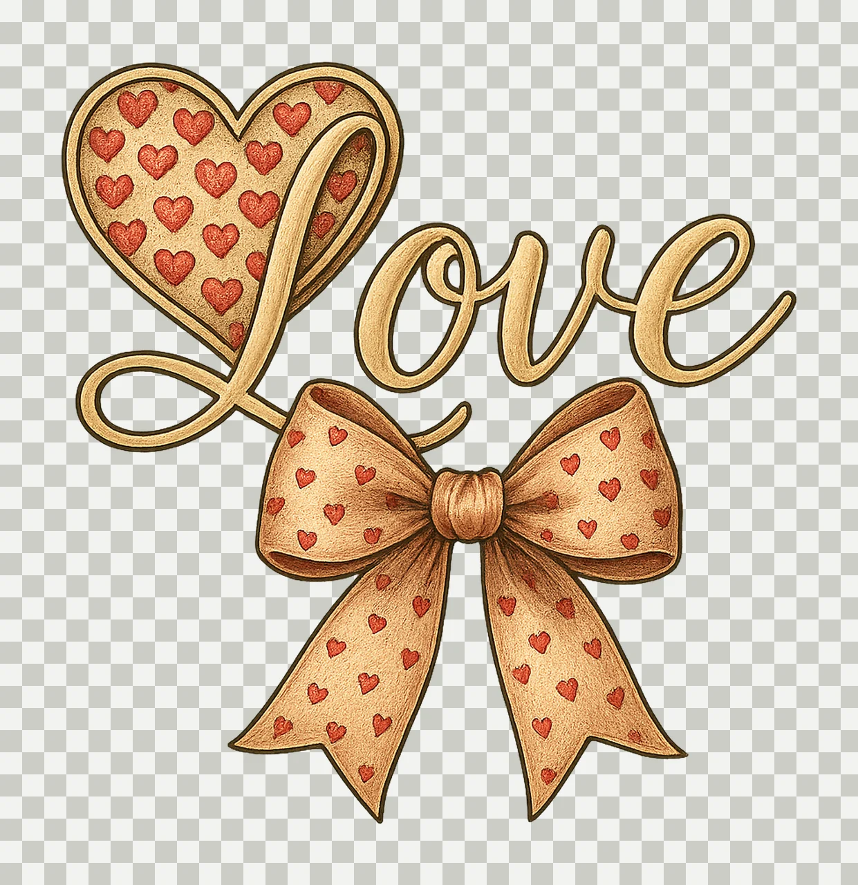 Love Coquette Valentines Day Sublimation Design Aesthetic transparency and detail preview thumbnail