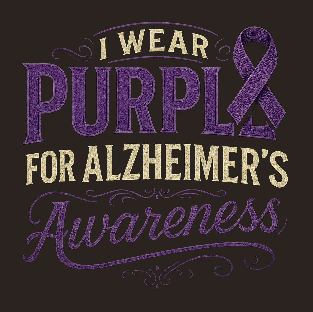 In November Wear Purple Alzheimer Awareness Design Memories contrast preview thumbnail
