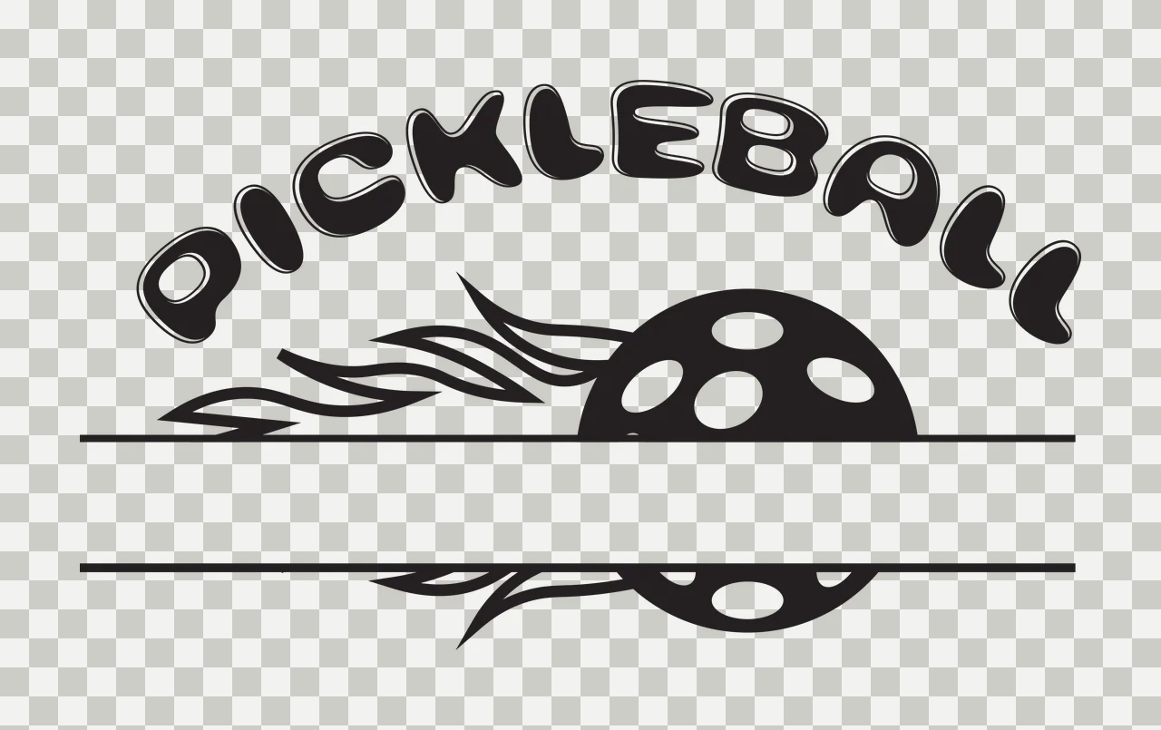 Pickleball Ball With Flames Graphic Design flaming horizontal banner transparency and detail preview thumbnail