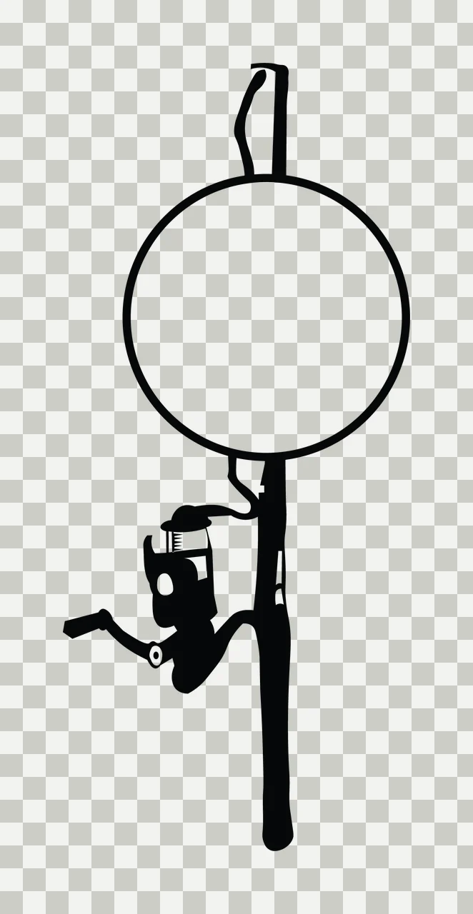 Fishing Hunting Monogram Character 19 fisherman angler bass transparency and detail preview thumbnail