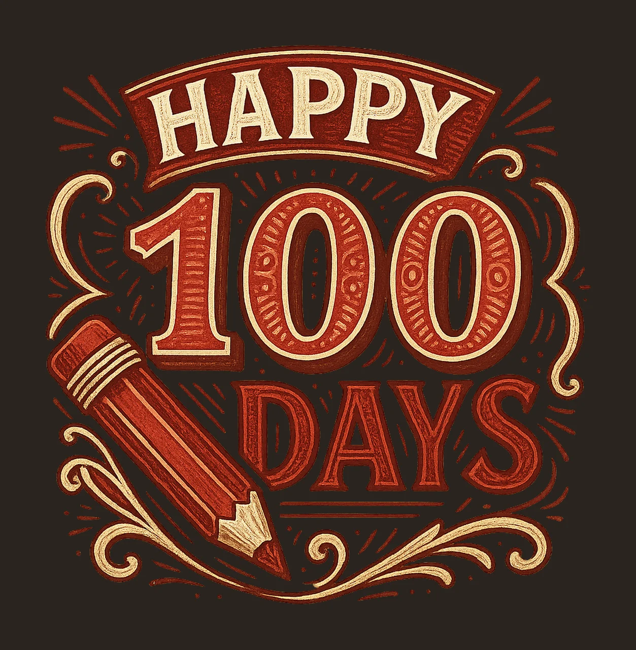Happy 100 Days Quotes Youth Shirt Design School Celebration contrast preview thumbnail