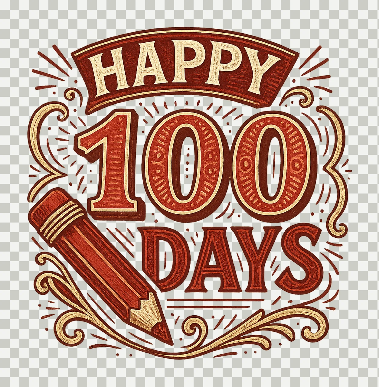 Happy 100 Days Quotes Youth Shirt Design School Celebration transparency and detail preview thumbnail