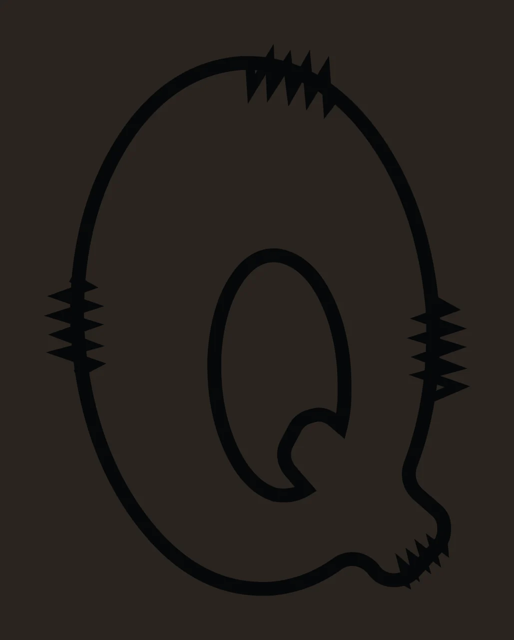 Letters Doodle Character 07 hand drawn sketch whimsical scalable contrast preview thumbnail