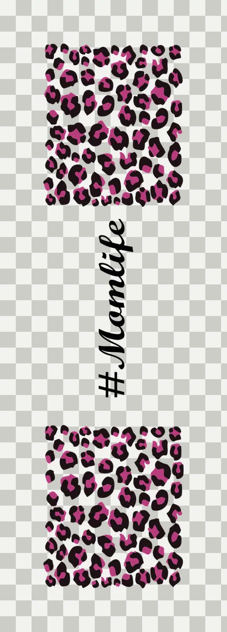 Momlife Leopard Print Patterns text and display spots minimalist transparency and detail preview thumbnail