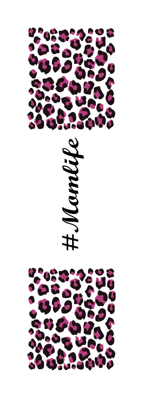 Momlife Leopard Print Patterns text and display spots minimalist