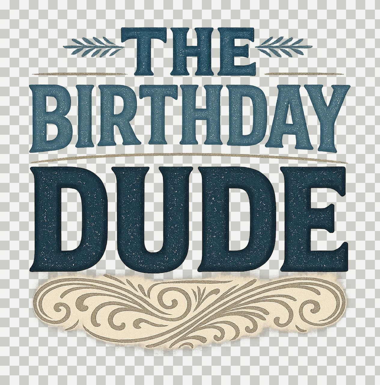 The Birthday Dude Sublimation Design Retro Birthday Boy Kids transparency and detail preview thumbnail