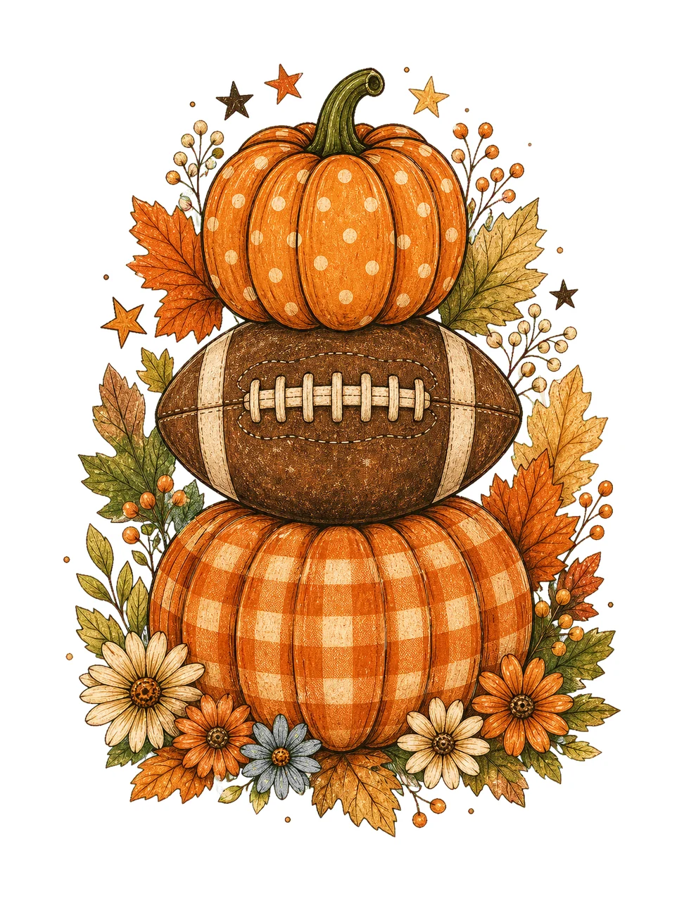 Football Fall Pumpkin Vintage Cozy Fall Shirt Variation C