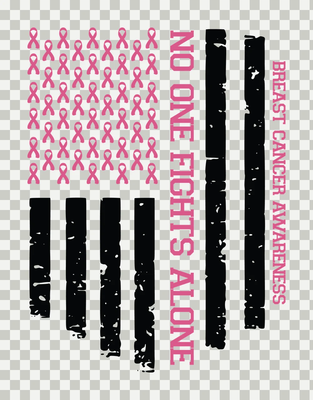 Cancer Flag No One Fights Alone Breast Cancer AWARENESS displaying transparency and detail preview thumbnail