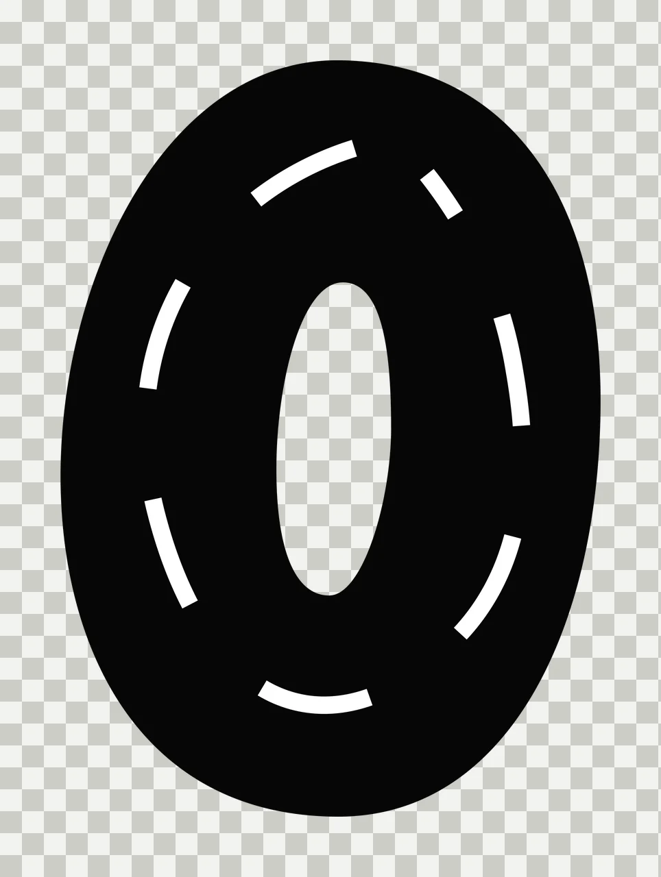 Race Track Font Character 18 racing checkered flag speedway transparency and detail preview thumbnail