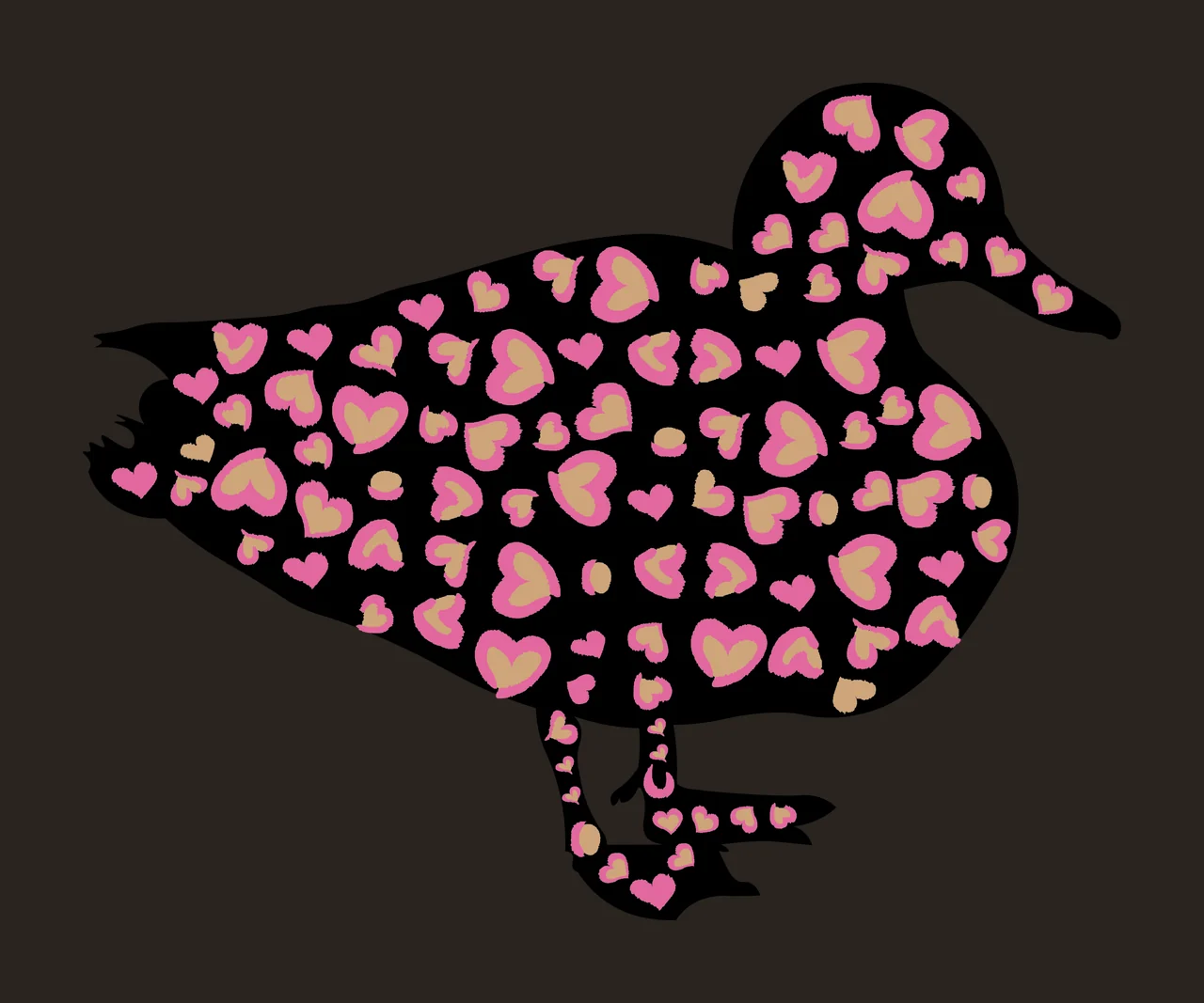 Duck Silhouette Profile Black Shape standing bird animal contrast preview thumbnail