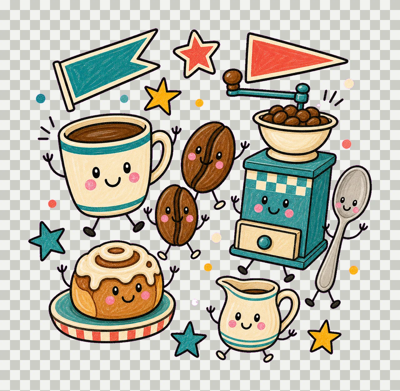 national coffee day 03 retro varsity sublimation instant transparency and detail preview thumbnail