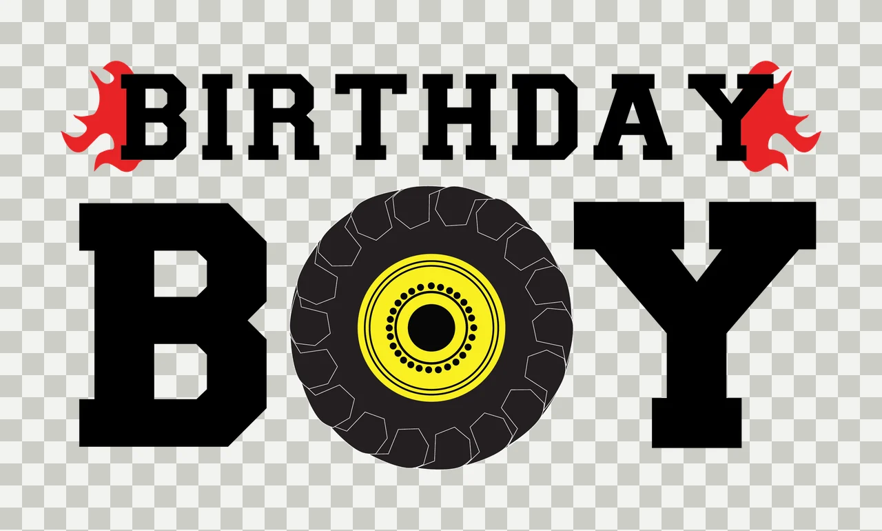Boy Text Graphic Element Displayed Circle Typographic Black transparency and detail preview thumbnail