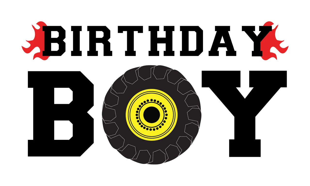 Boy Text Graphic Element Displayed Circle Typographic Black
