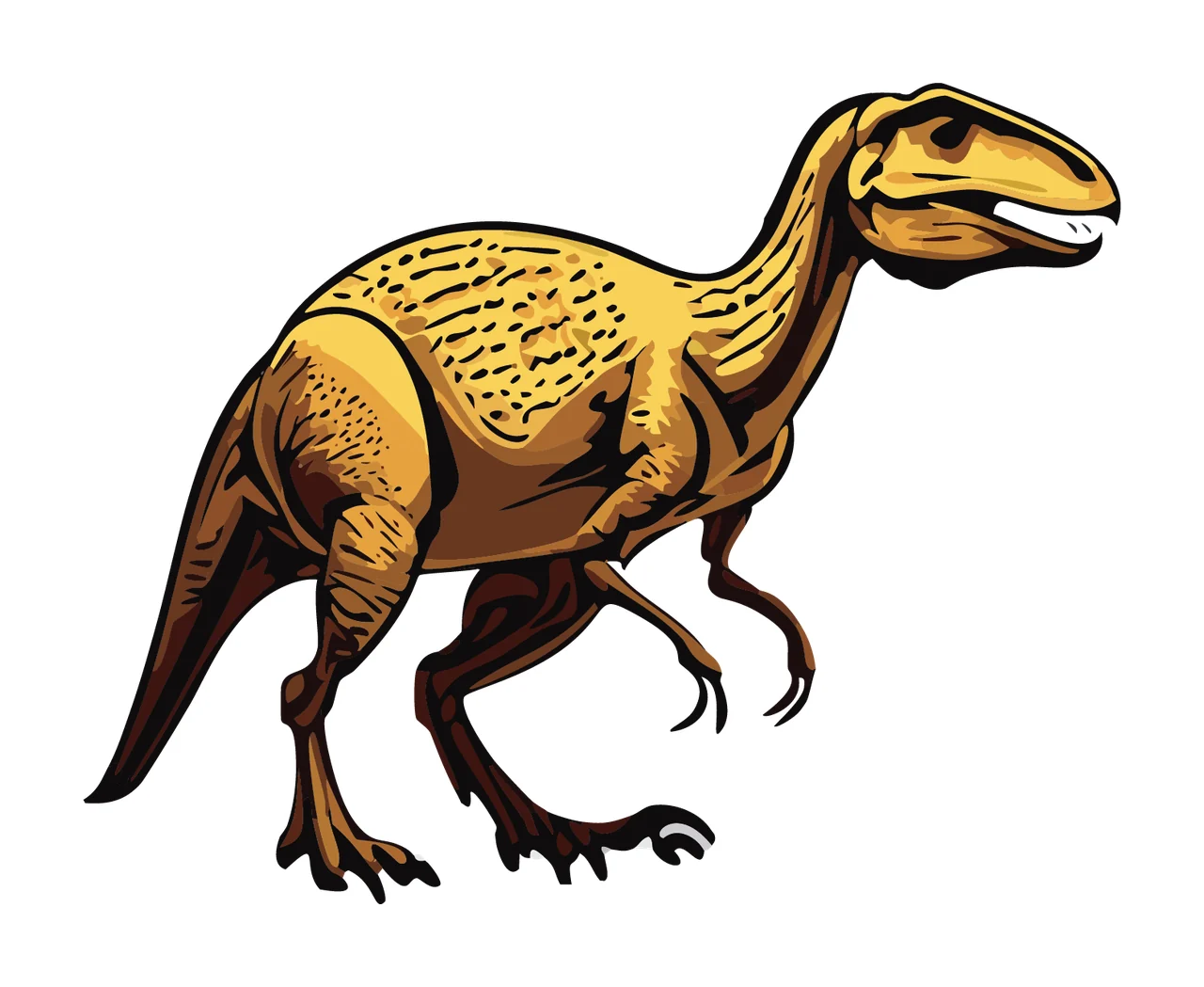 Dinosaur Silhouette With Detailed Internal Markings standing
