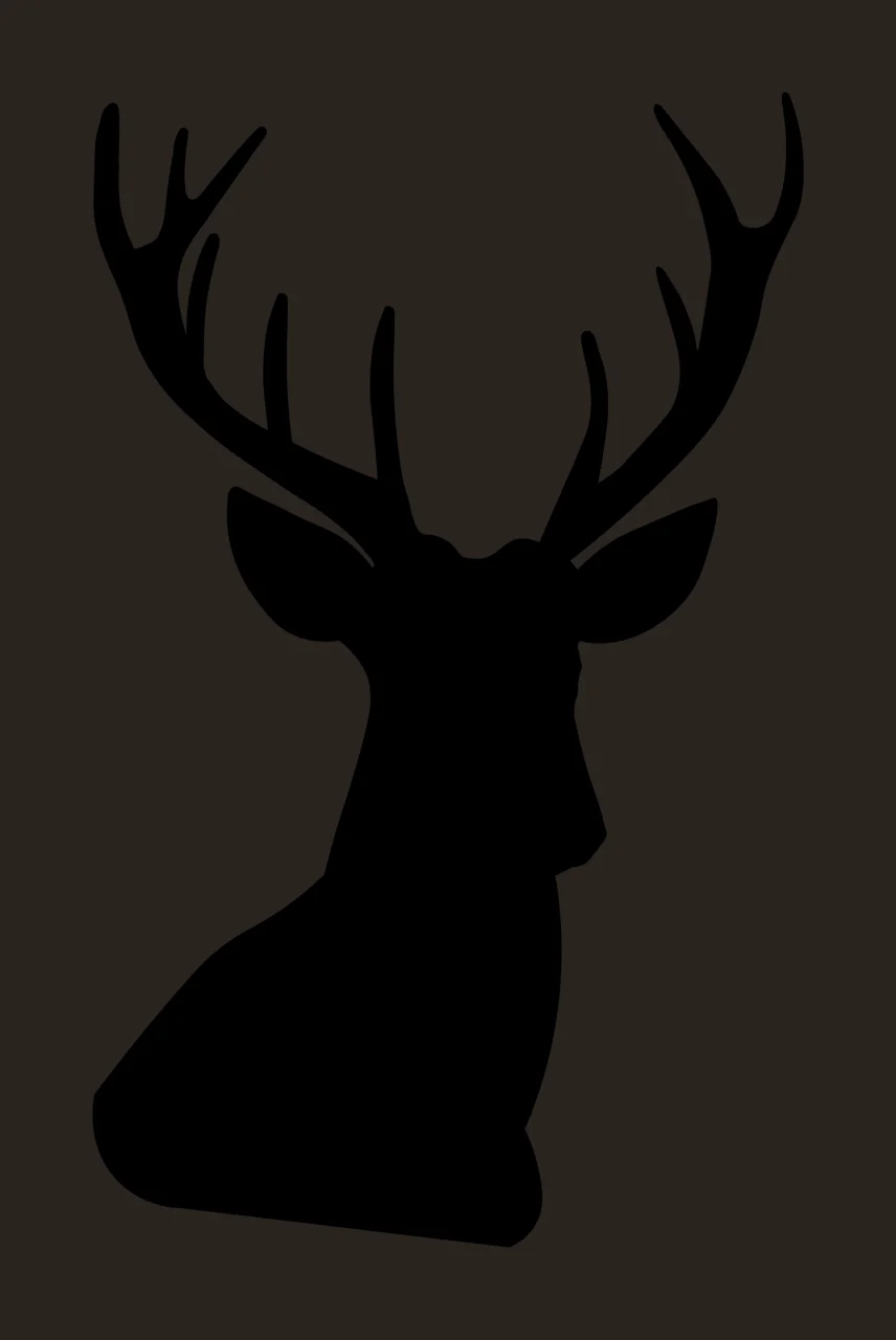 Can Glass Wrap Deer Silhouette Head Profile contrast preview thumbnail