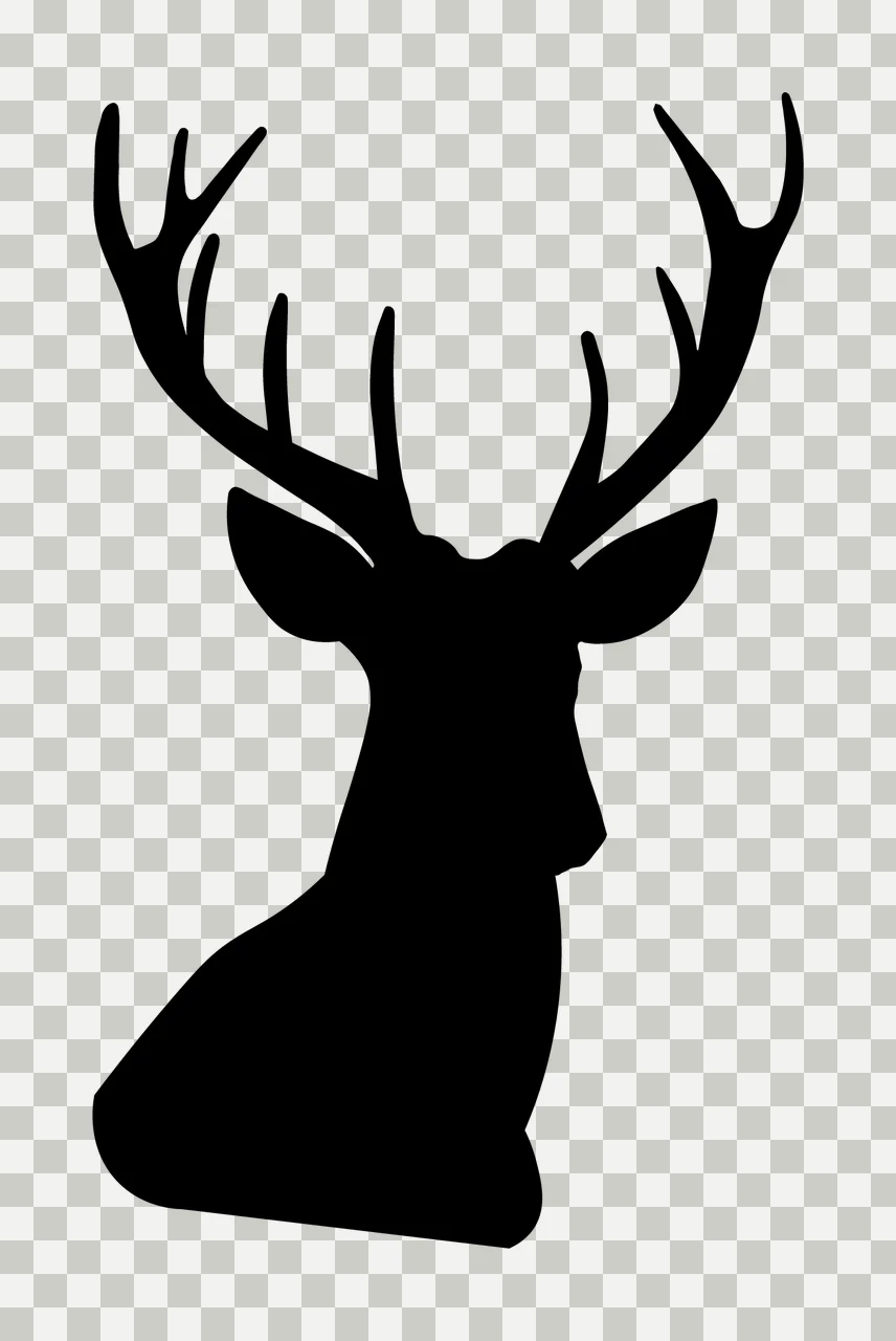 Can Glass Wrap Deer Silhouette Head Profile transparency and detail preview thumbnail