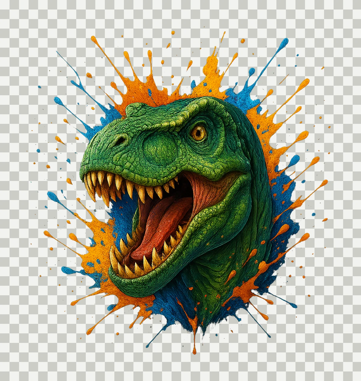 3D Dinosaur Kids Shirt Sublimation Design Fun Dino Artwork transparency and detail preview thumbnail