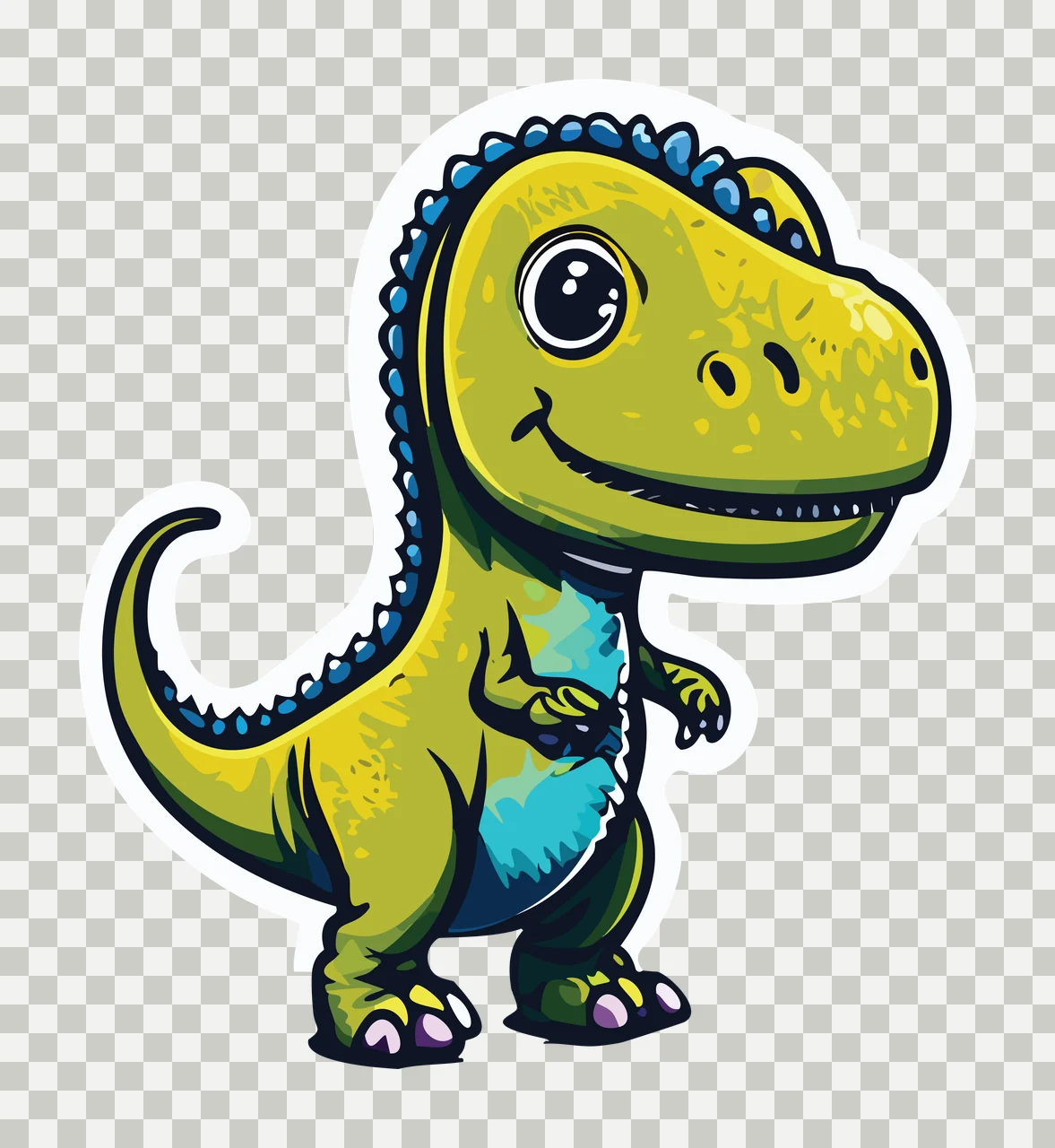 Animal Small Dinosaur Silhouette Icon standing tail claws black transparency and detail preview thumbnail