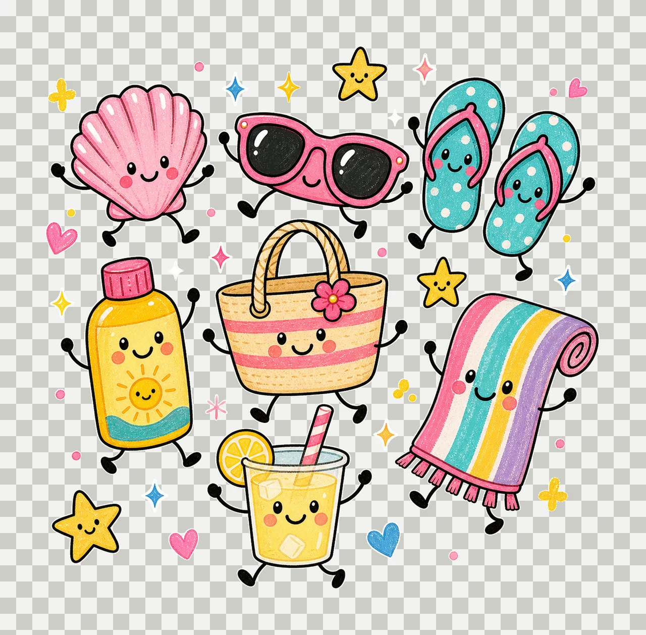 summer beach 01 walking lineup sublimation instant shirt transparency and detail preview thumbnail