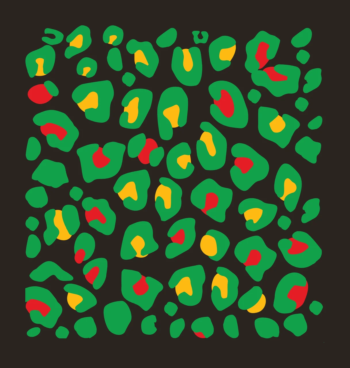 Black Leopard Print Pattern Graphic repeating spots shapes contrast preview thumbnail