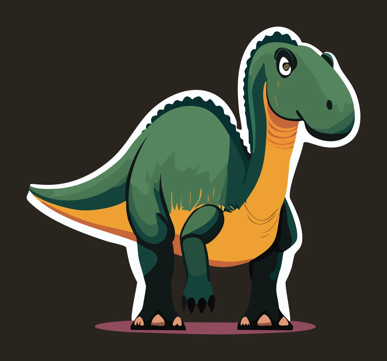 Dinosaur Black Silhouette Graphic standing tail white animal contrast preview thumbnail