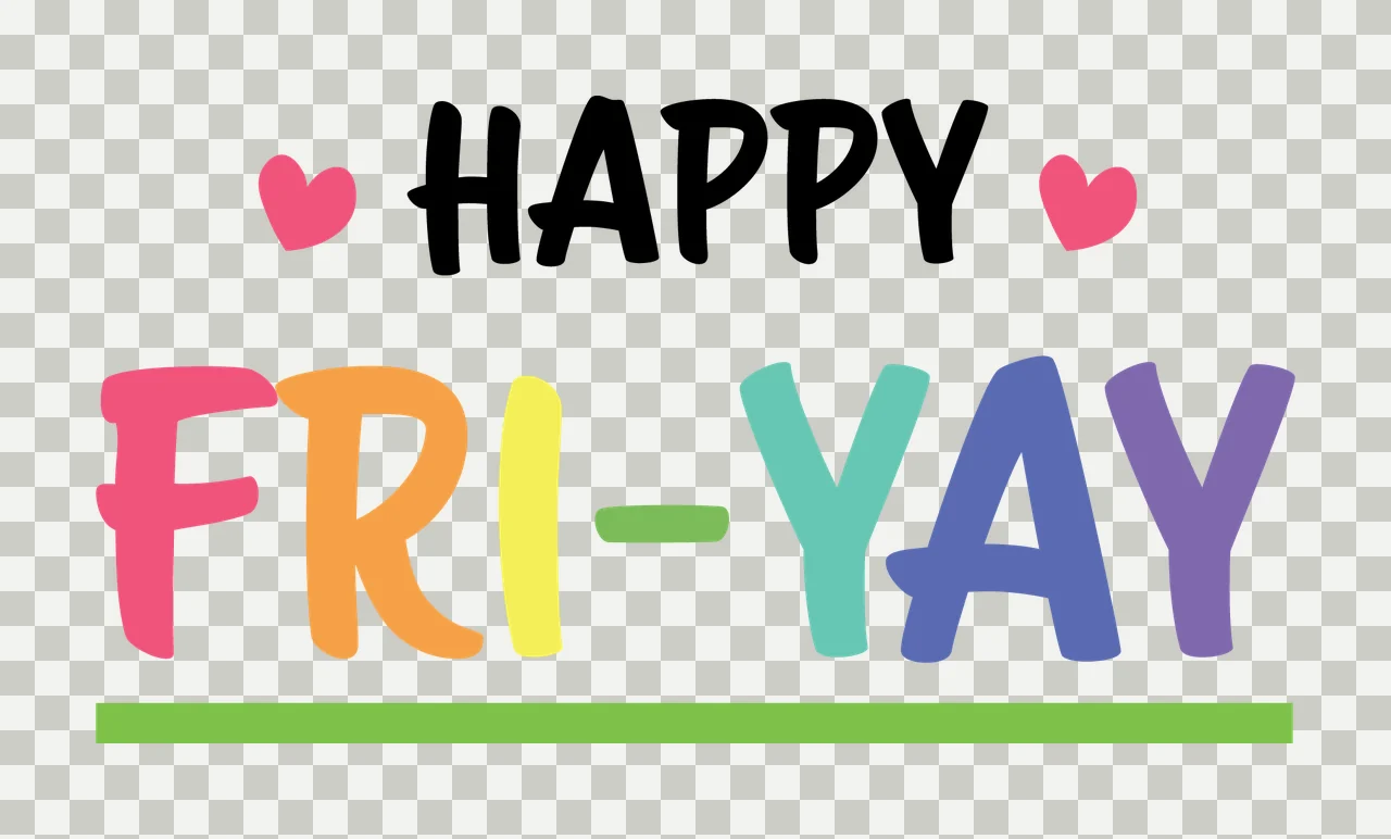 Happy Fri Yay Colorful Text transparency and detail preview thumbnail