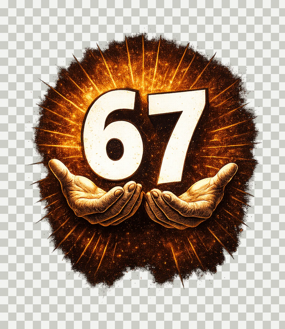 67 Hands Minimalist Artwork Sublimation Design Hand Art transparency and detail preview thumbnail