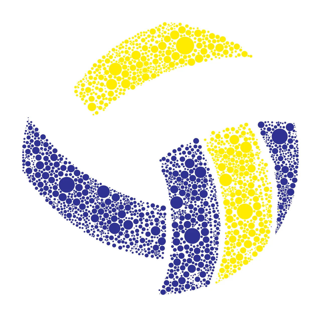 Dot Volleyball Pattern Spherical Graphic depicted circle pointillism