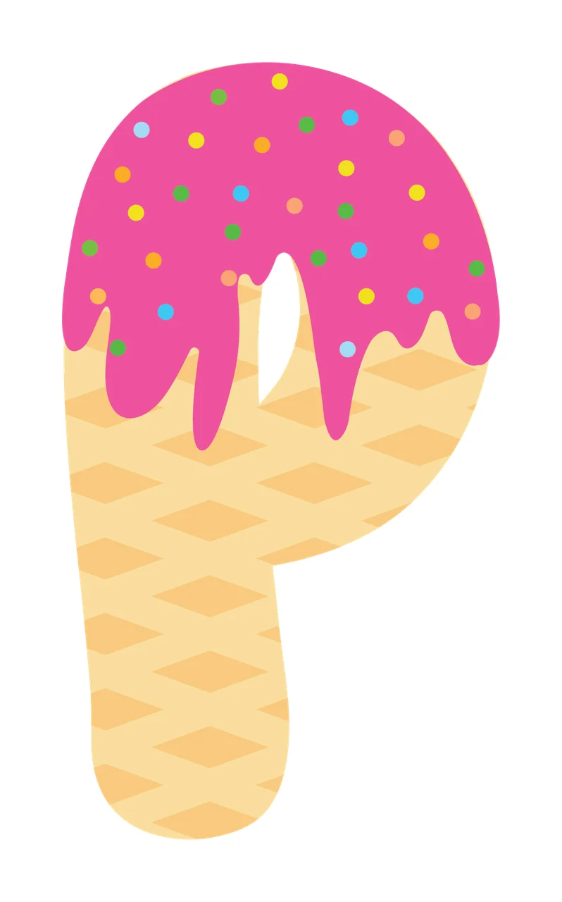 Ice Cream Font Character 06 scalable logo design icon