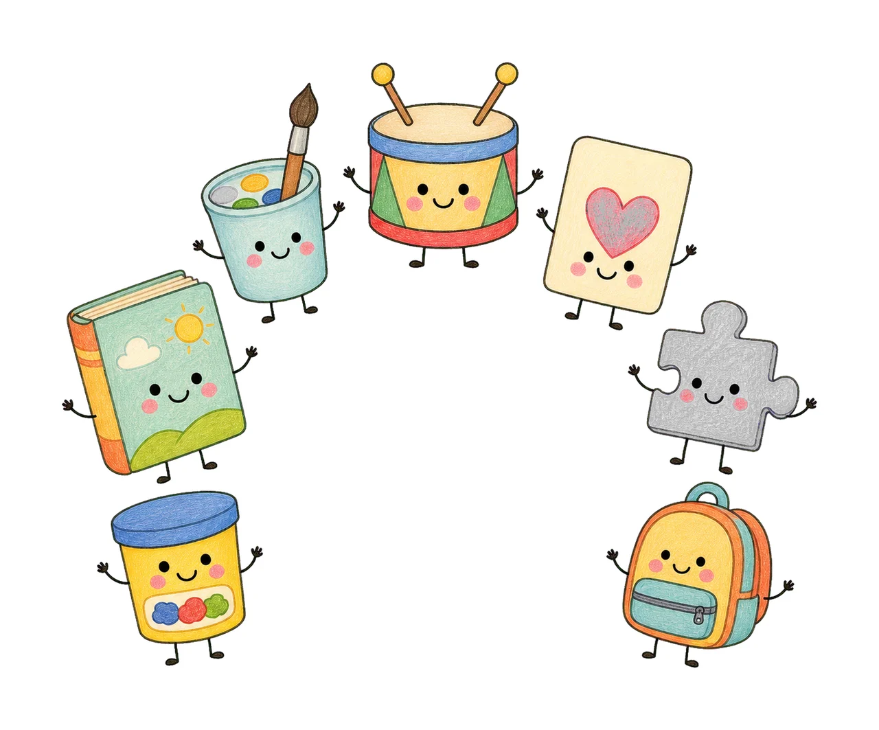 Preschool Aide School Employee Doodles Cute Variation C