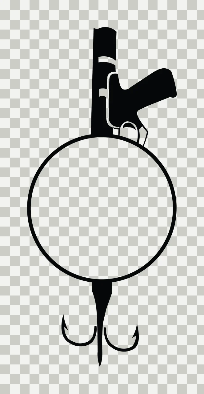 Fishing Hunting Monogram Character 11 fisherman angler Variation transparency and detail preview thumbnail