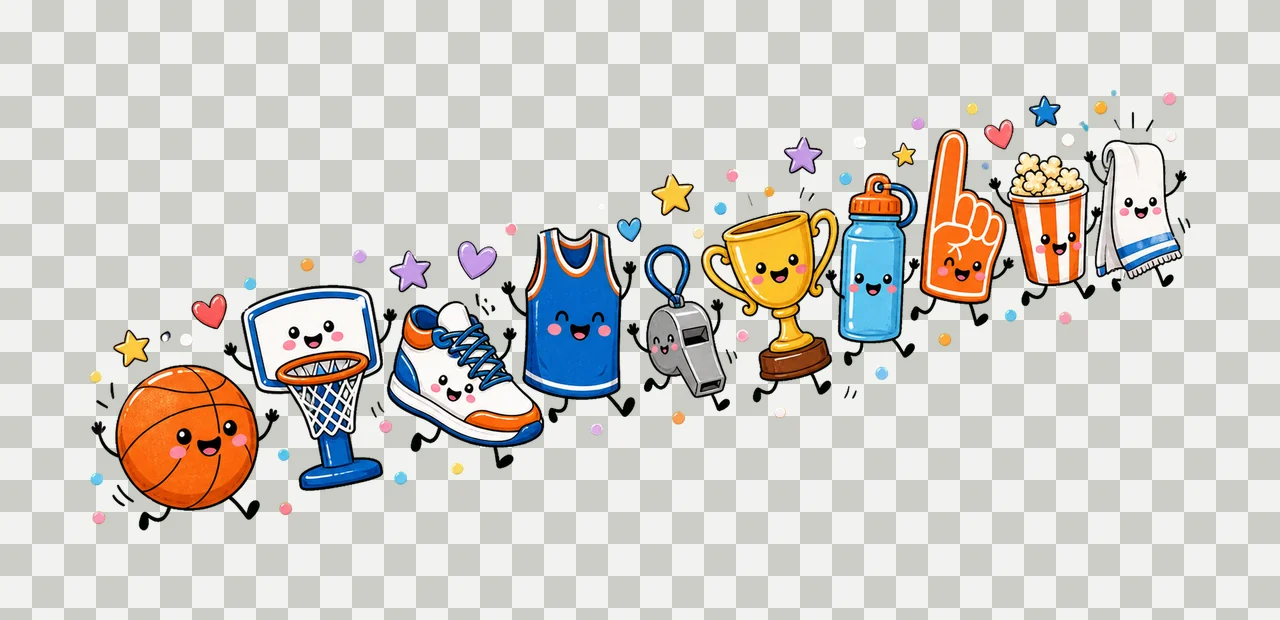 Basketball Cute Basketball Sports Sublimation Variation F transparency and detail preview thumbnail