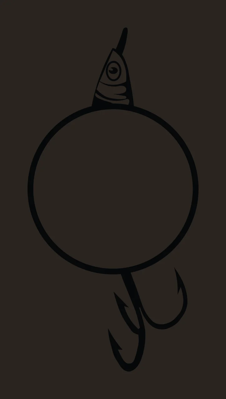 Can Glass Wrap Circular Frame With Fish Hook contrast preview thumbnail